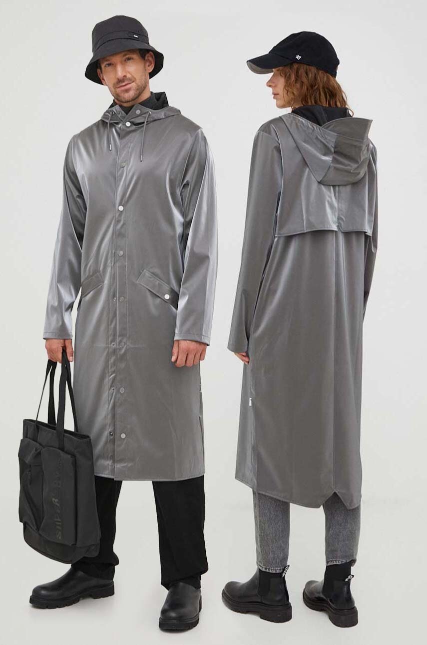 Rains Geaca De Ploaie 18360 Jackets Culoarea Argintiu, De Tranzitie