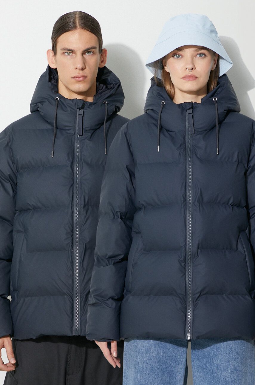 Rains geacă culoarea bleumarin, de iarnă