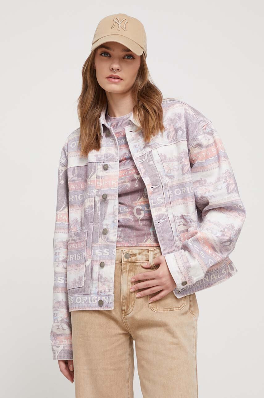 Джинсова куртка Guess Originals перехідна oversize 