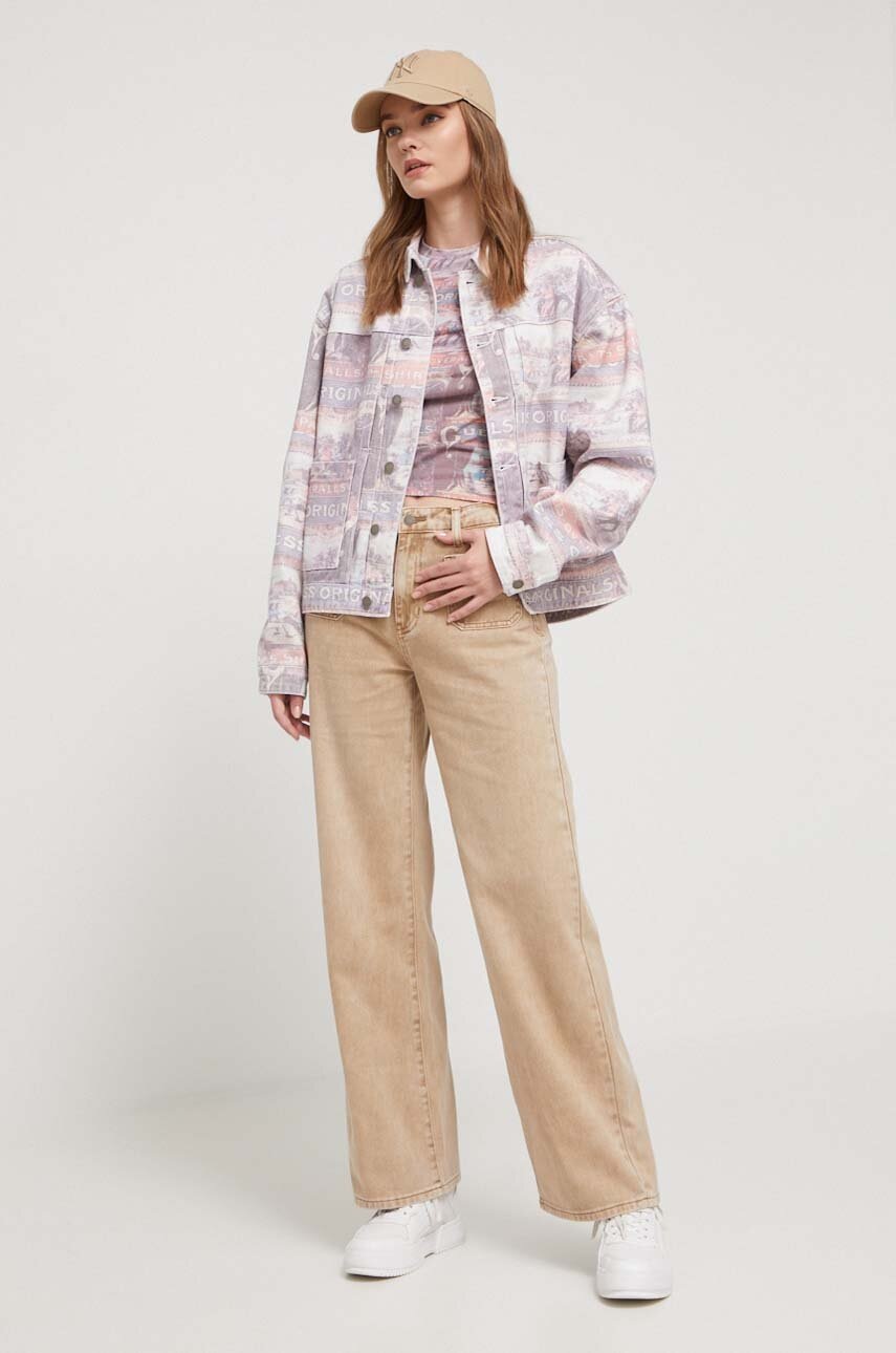 Джинсова куртка Guess Originals перехідна oversize 
