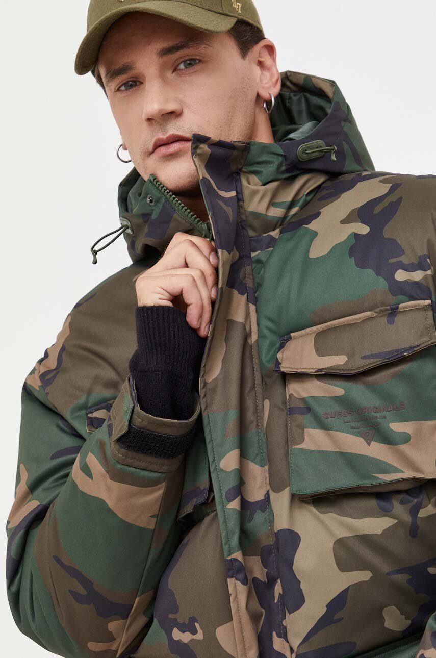 Куртка Guess Originals колір зелений зимова 