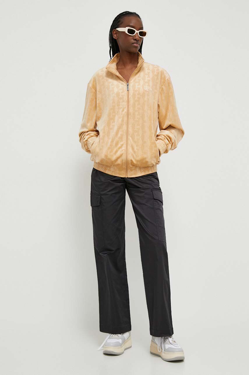 Karl Kani bluza culoarea bej, modelator