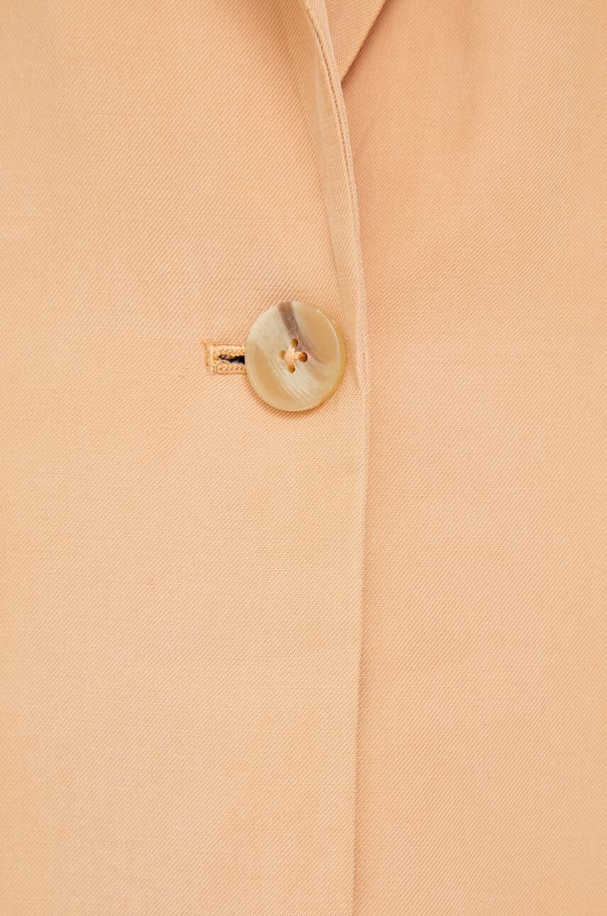 Σακάκι DKNY χρώμα: καφέ φωτογραφία