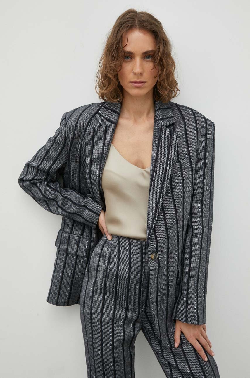 Day Birger Et Mikkelsen Blazer Din Amestec De In Culoarea Negru, Un Singur Rand De Nasturi, Modelator