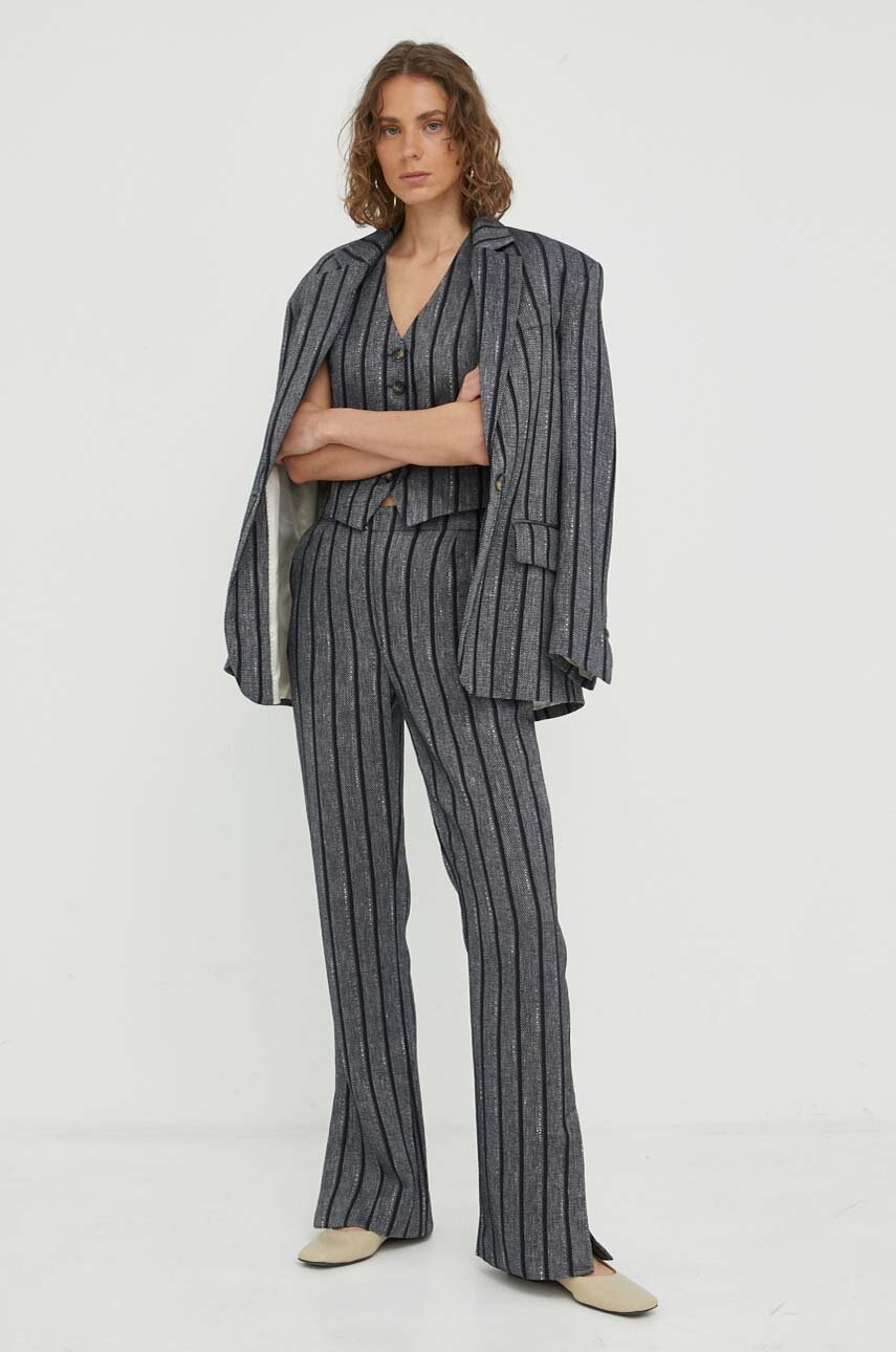 Blazer με μείγμα λινών Day Birger et Mikkelsen χρώμα: μαύρο φωτογραφία