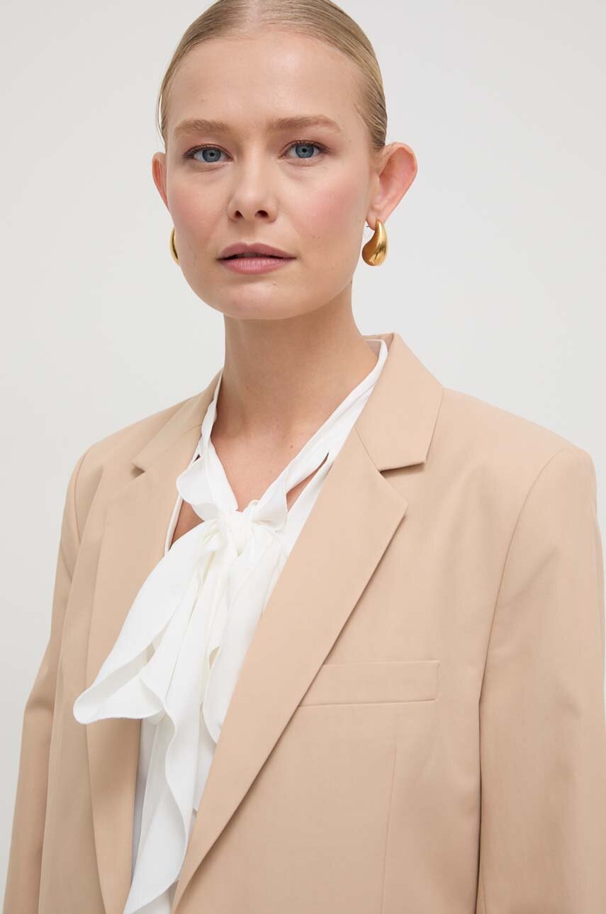 Σακάκι MICHAEL Michael Kors χρώμα: μπεζ φωτογραφία