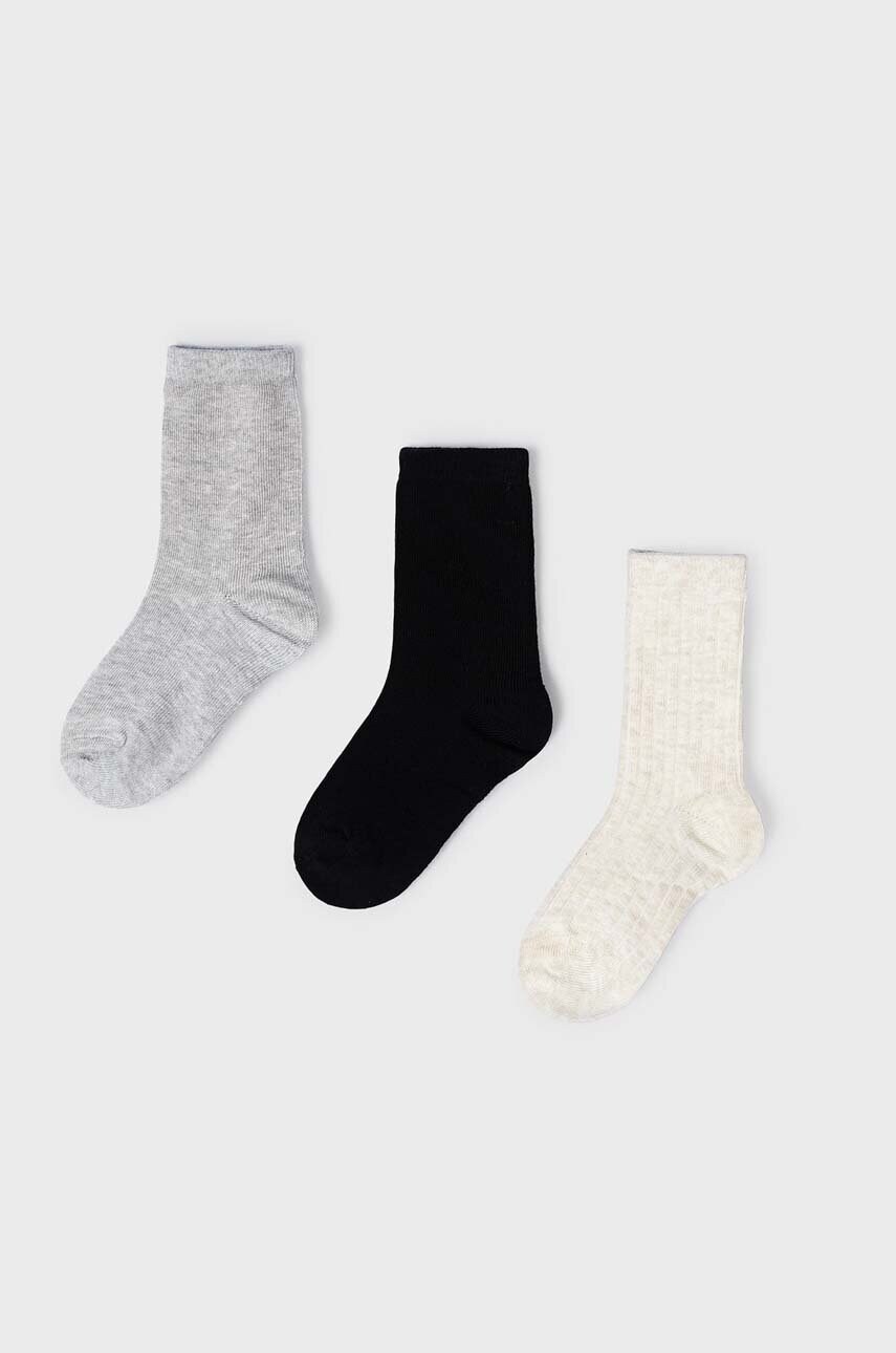 Levně Dětské ponožky Mayoral 3-pack šedá barva