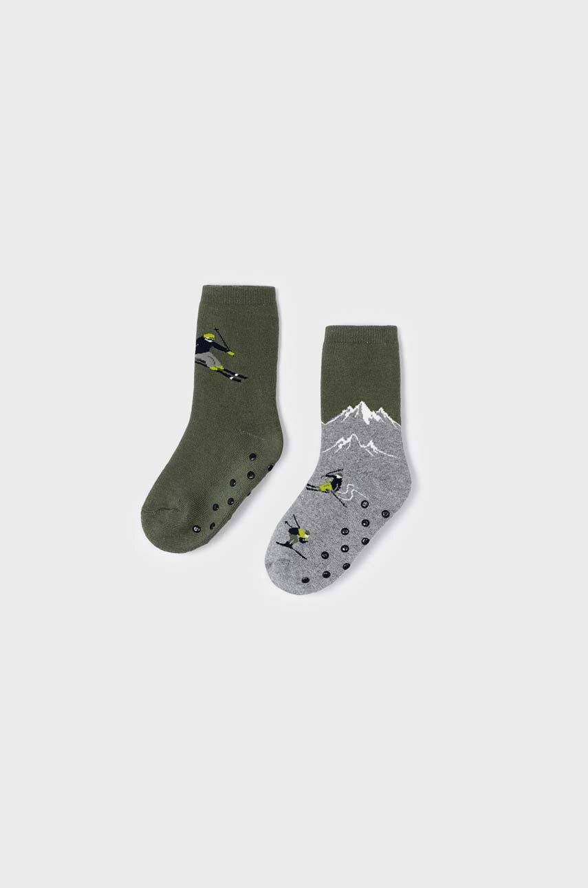 Levně Dětské ponožky Mayoral zelená barva