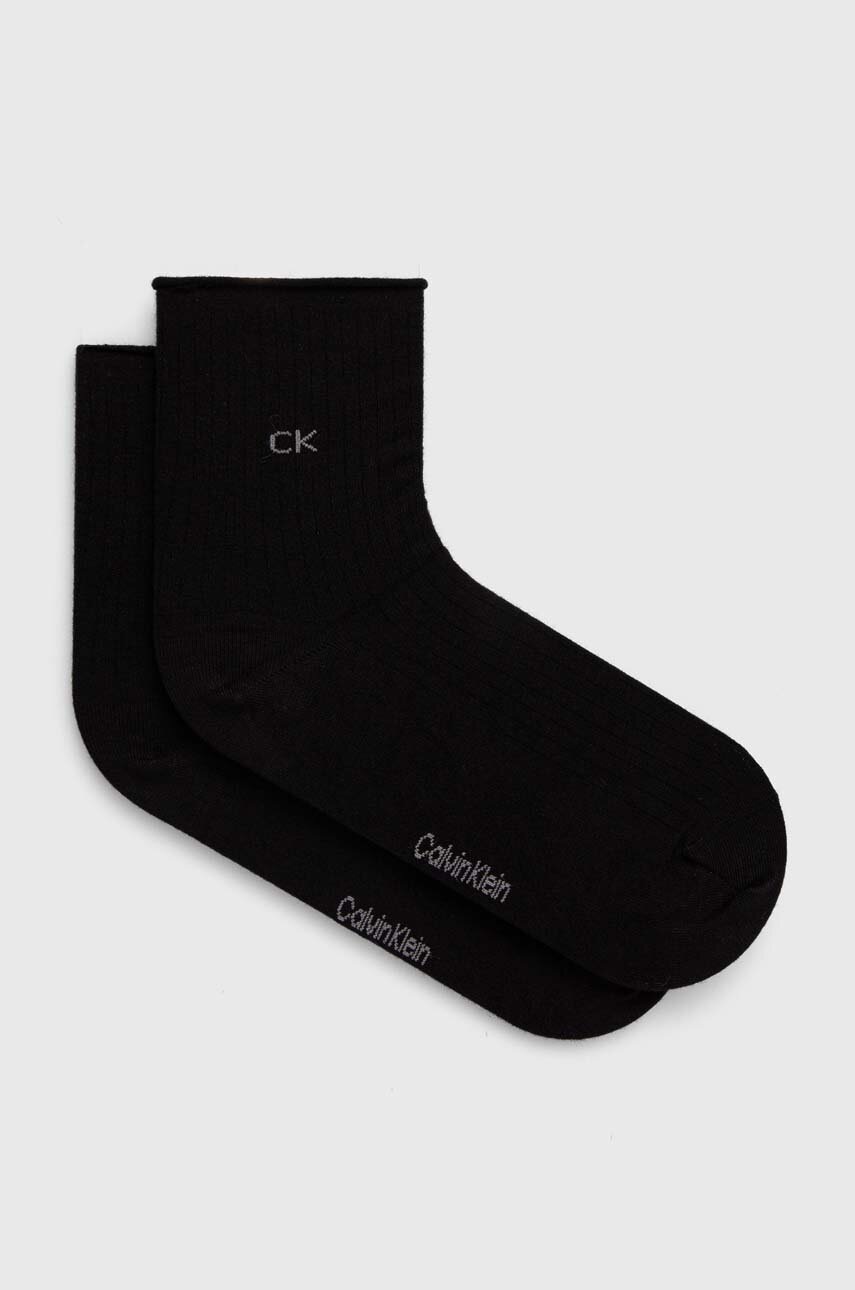 

Чорапи Calvin Klein (2 броя) в черно, Черен