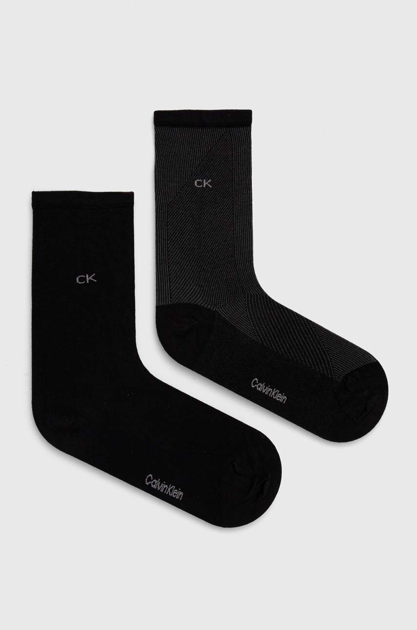 

Чорапи Calvin Klein (2 броя) в черно, Черен