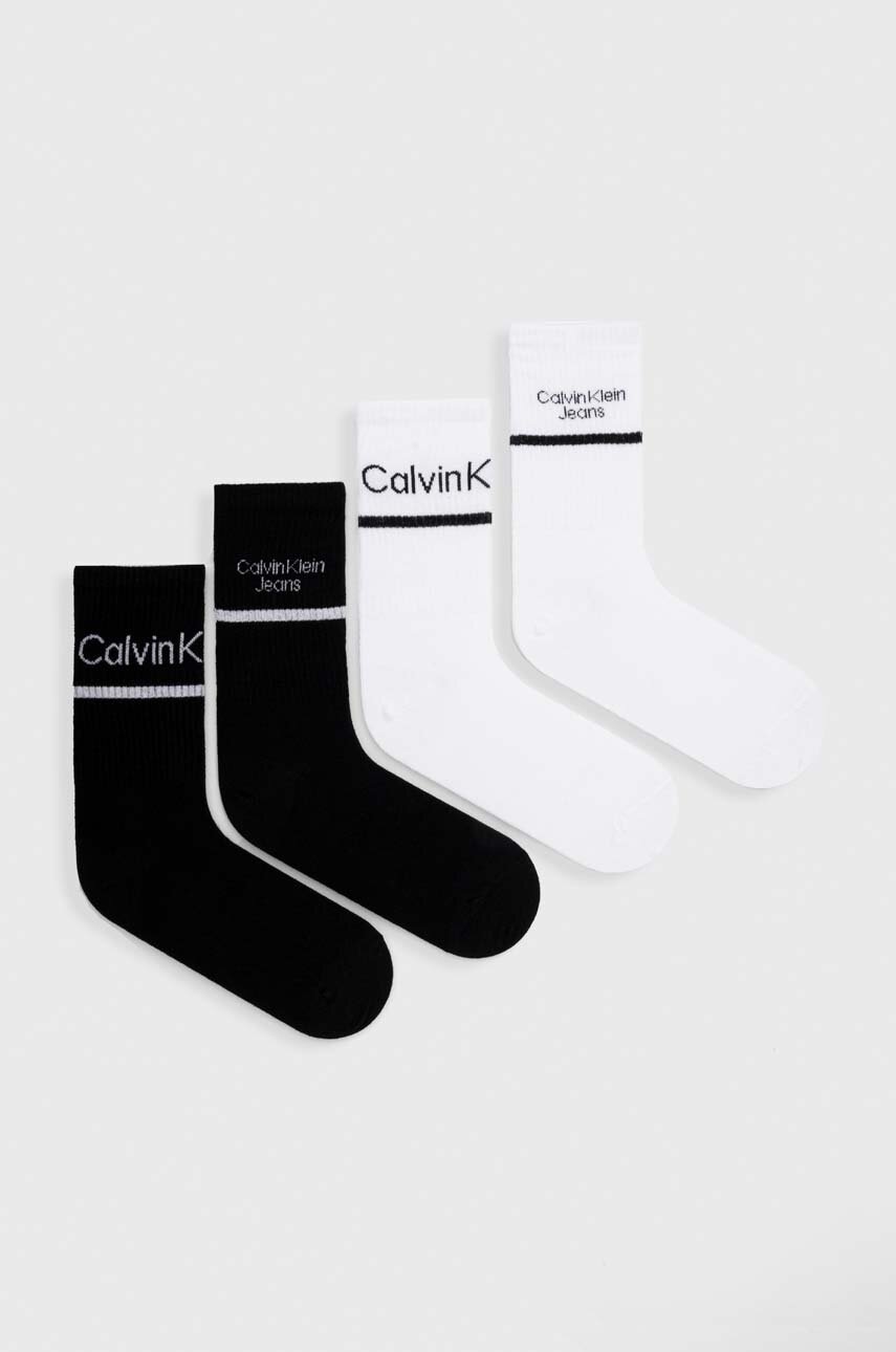 

Чорапи Calvin Klein Jeans (4 броя) в черно, Черен