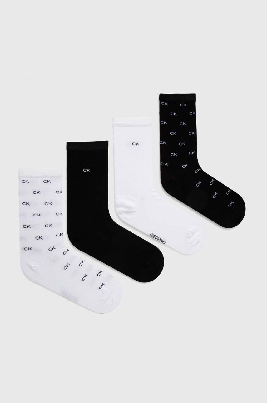 

Чорапи Calvin Klein (4 броя) в черно, Черен