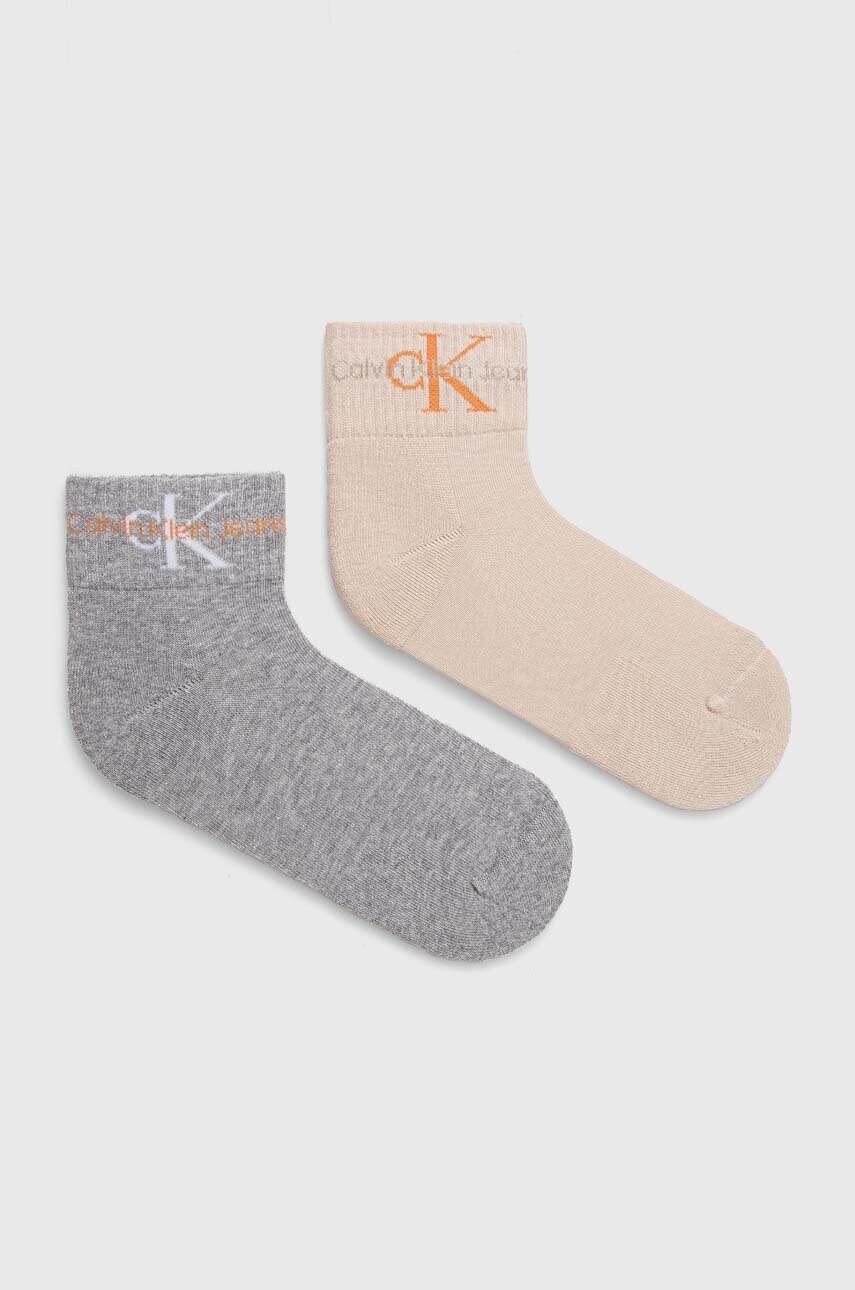 

Чорапи Calvin Klein Jeans (2 броя) в сиво, Сив