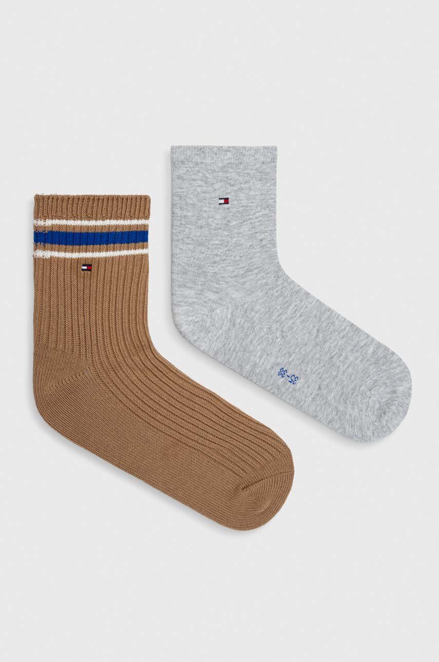 E-shop Ponožky Tommy Hilfiger 2-pack dámské, šedá barva