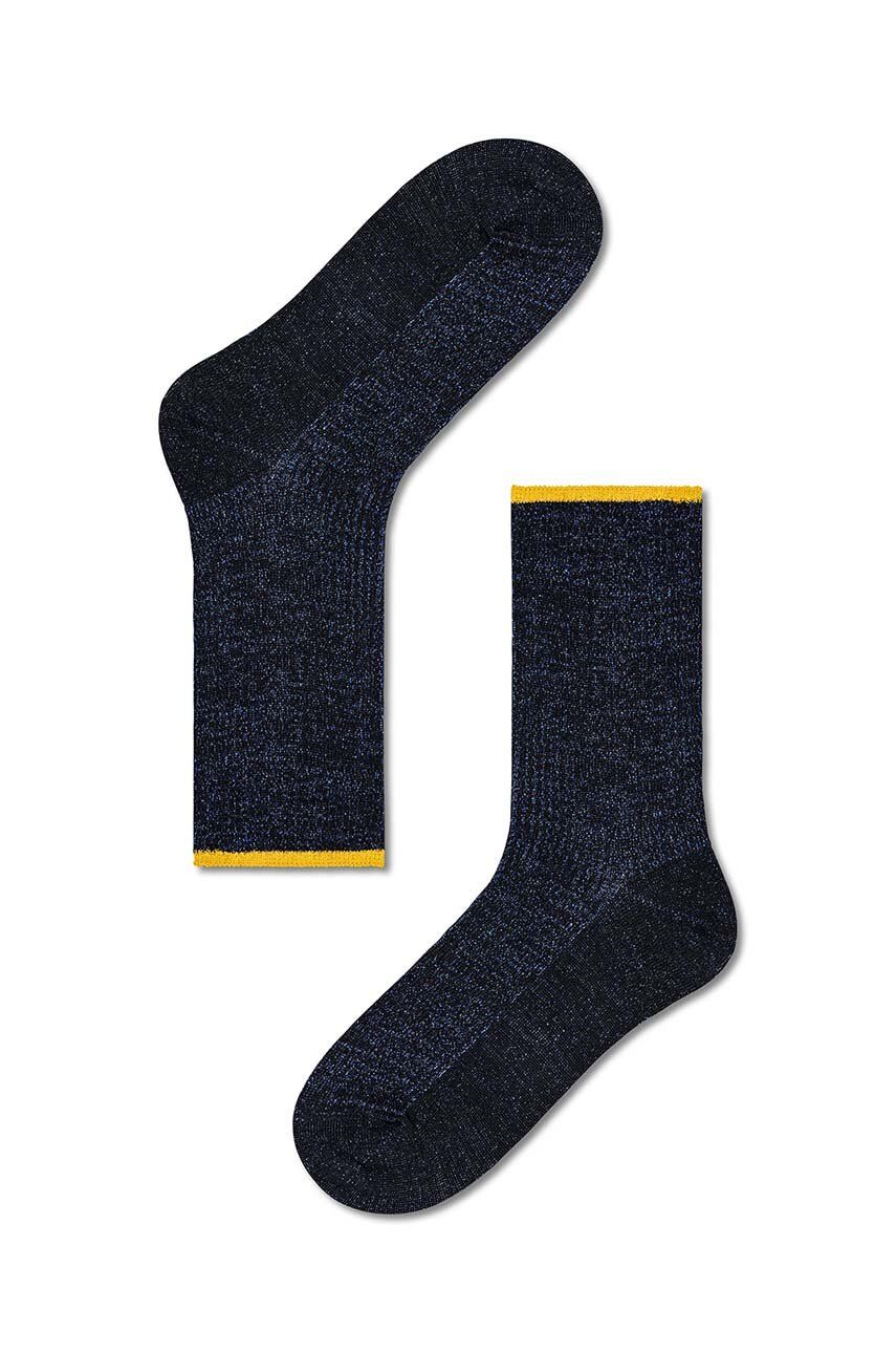 Levně Ponožky Happy Socks Mariona Crew Sock dámské, tmavomodrá barva