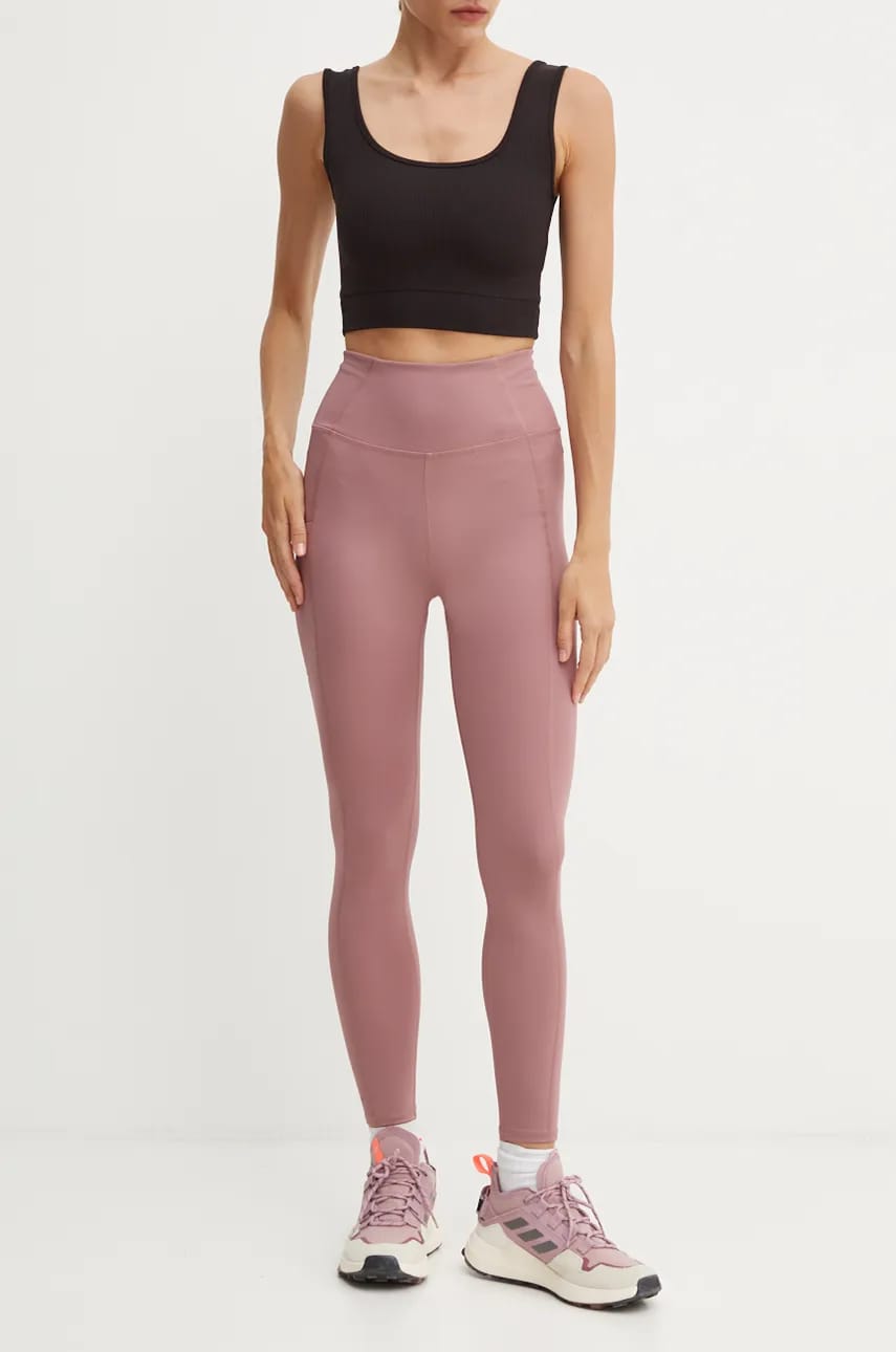 Columbia leggins sport Boundless Trek femei, culoarea roz, neted, 2033514