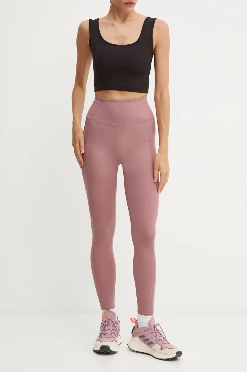 Columbia leggins sport Boundless Trek femei, culoarea roz, neted, 2033514