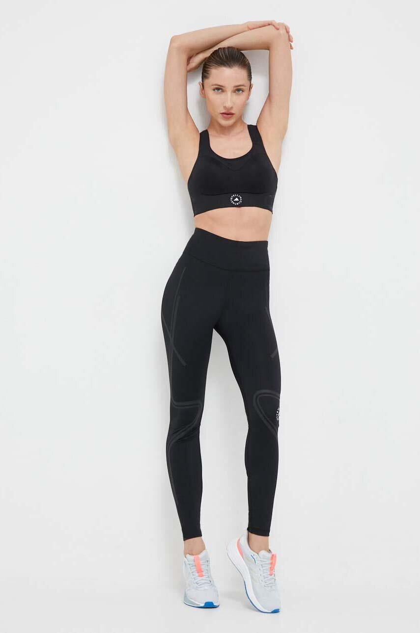 

Леггинсы для бега adidas by Stella McCartney TruePace цвет чёрный с принтом