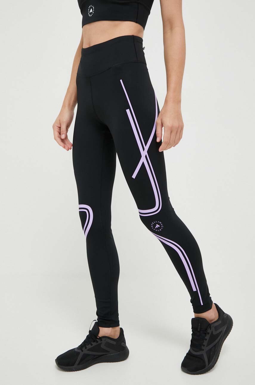 

Леггинсы для бега adidas by Stella McCartney TruePace цвет чёрный с узором