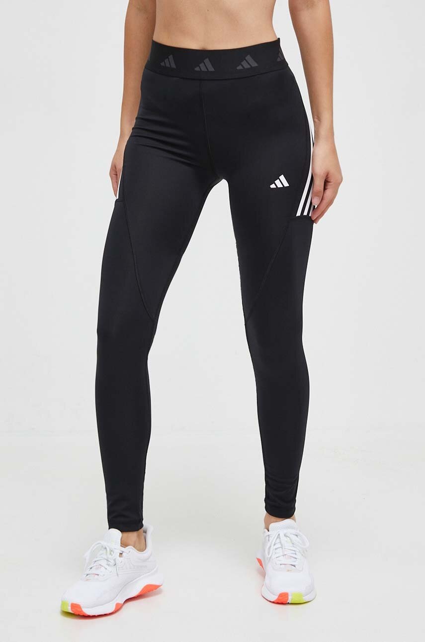 

Легінси для тренувань adidas Performance Techfit Hyperglam колір чорний з принтом