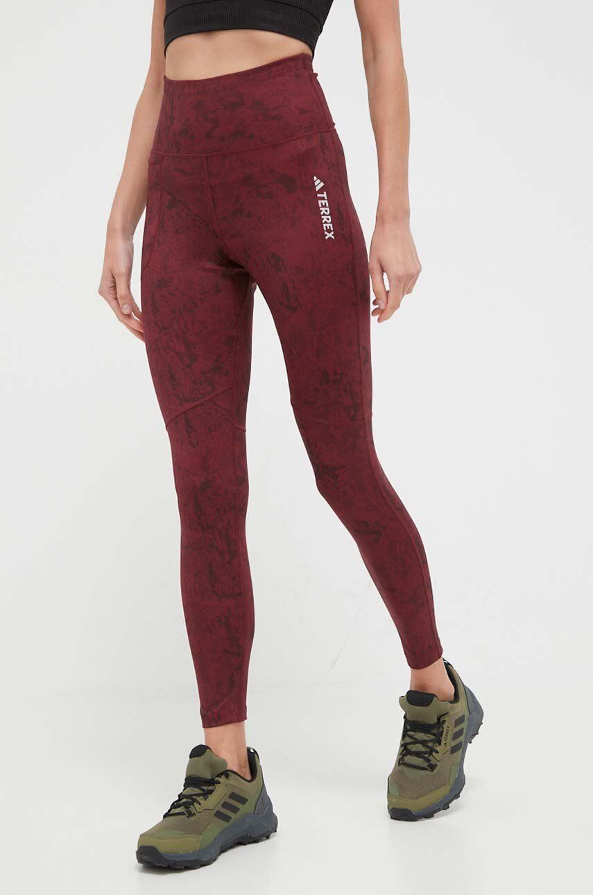 Adidas TERREX Leggins Sport Multi Femei, Culoarea Bordo, Modelator