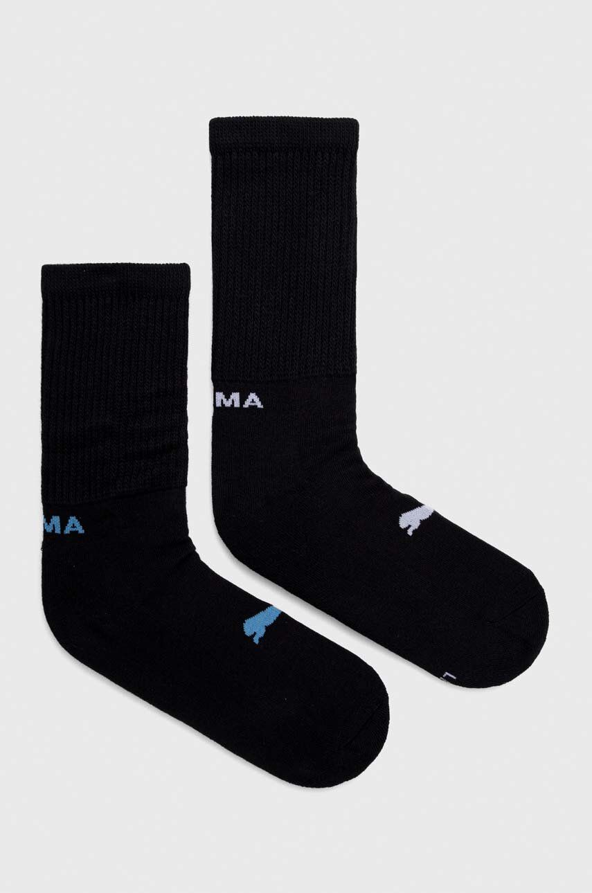 Levně Ponožky Puma 2-pack dámské, černá barva