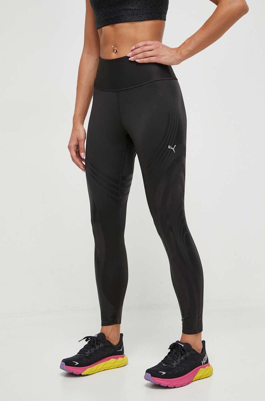 Puma Leggins De Antrenament Eversculpt Culoarea Negru, Cu Imprimeu