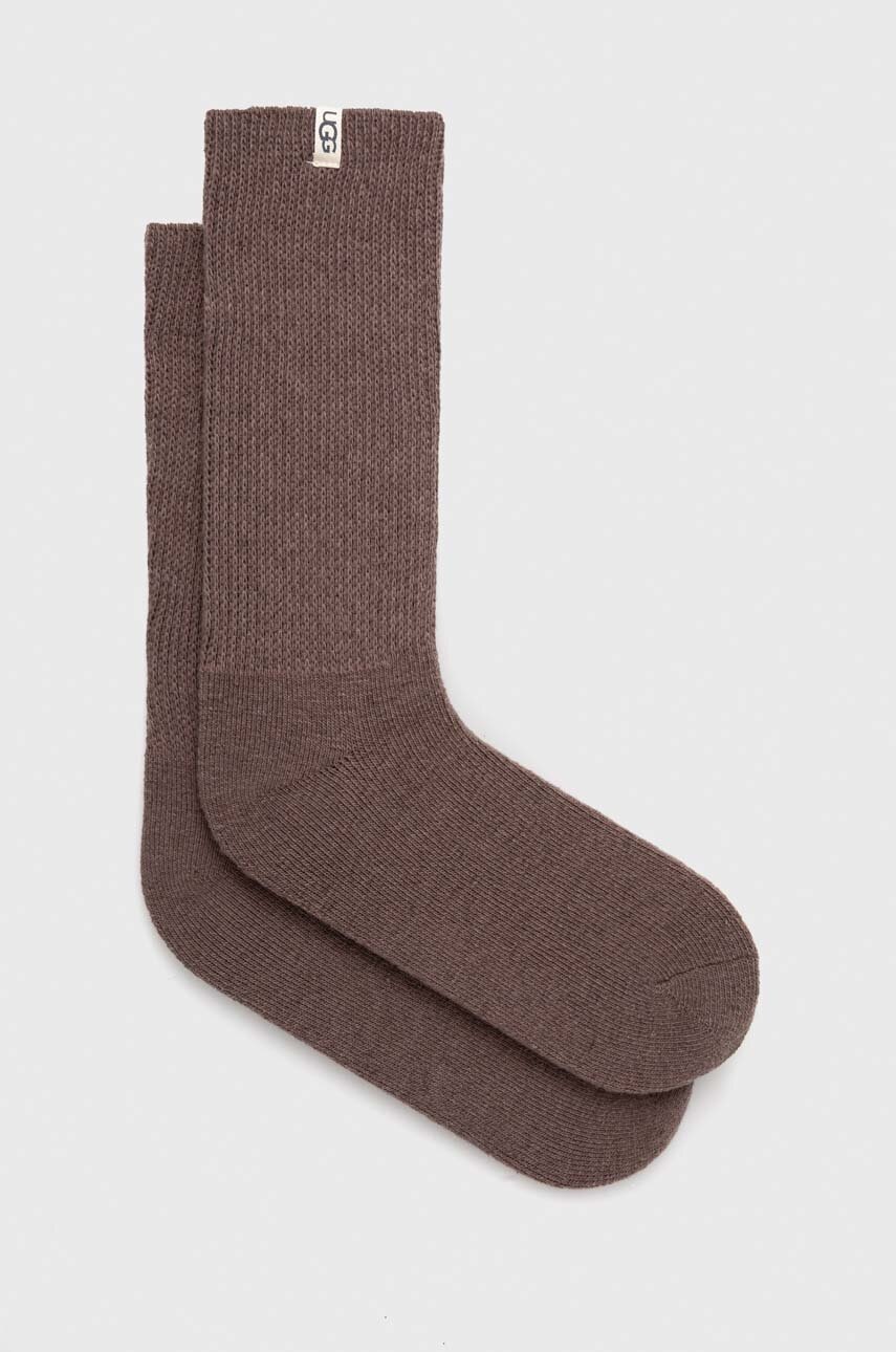 

Шкарпетки з домішкою вовни UGG колір коричневий