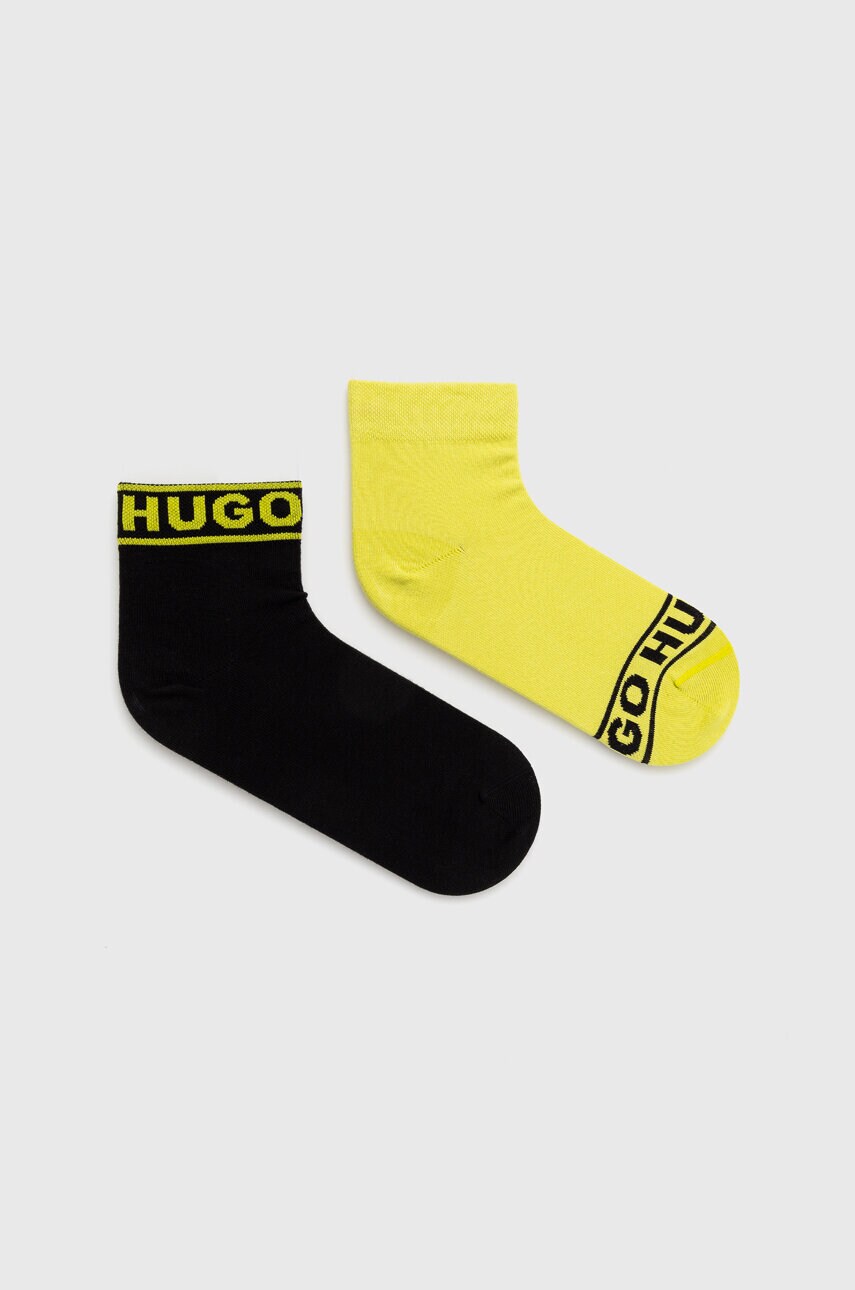 

Шкарпетки HUGO 2-pack жіночі колір зелений