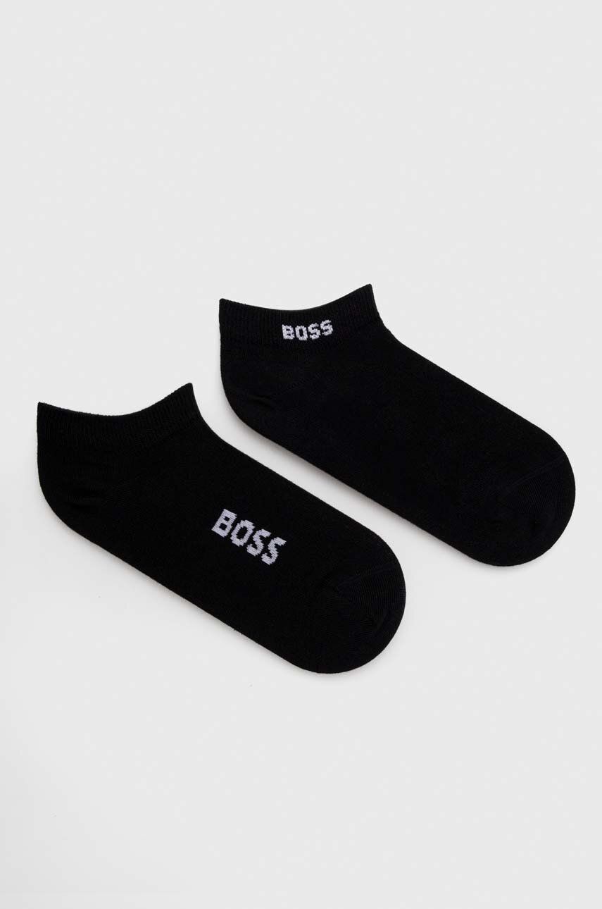 Levně Ponožky BOSS 2-pack dámské, černá barva, 50502054