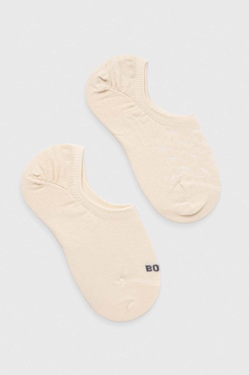 E-shop Ponožky BOSS dámské, béžová barva