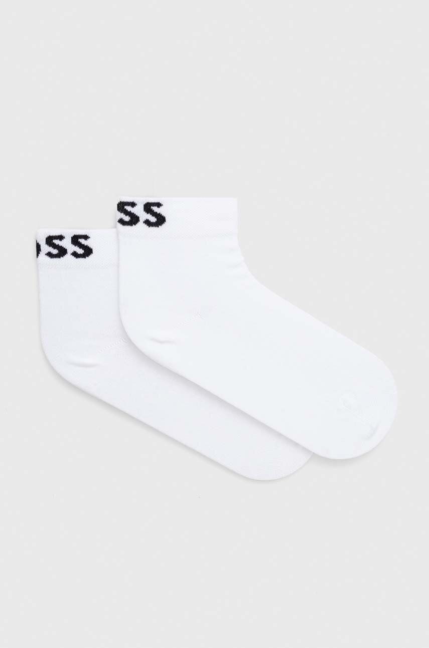 Levně Ponožky BOSS 2-pack dámské, bílá barva, 50502066