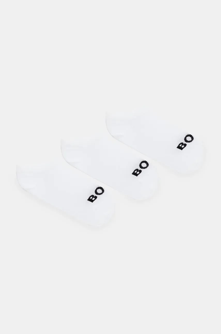 BOSS șosete 3-pack femei, culoarea alb 50502073