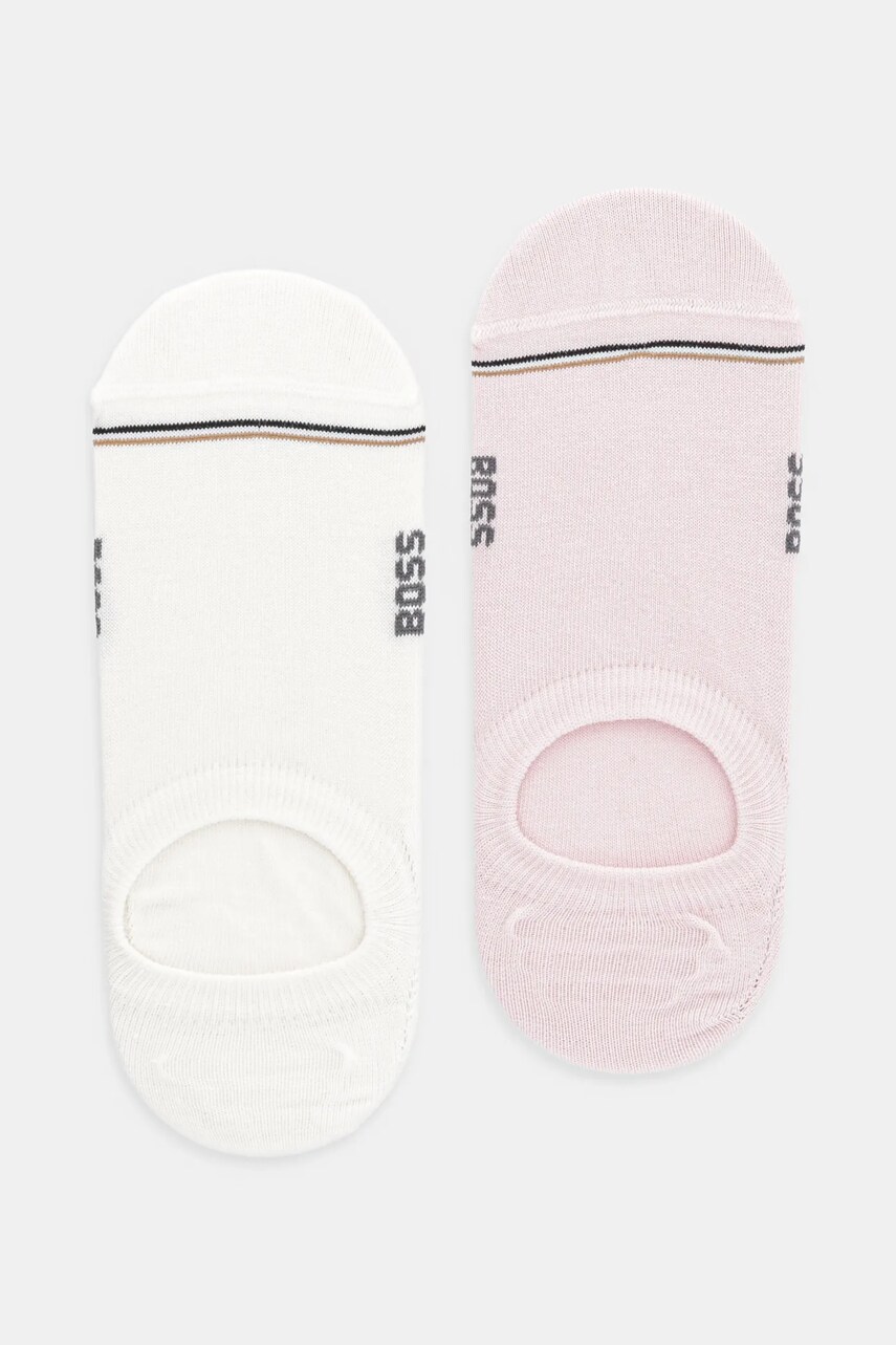 Levně Ponožky BOSS 2-pack dámské, růžová barva, 50502091