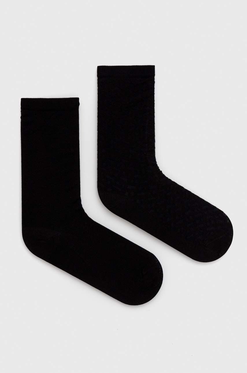 Levně Ponožky BOSS 2-pack dámské, černá barva, 50502105