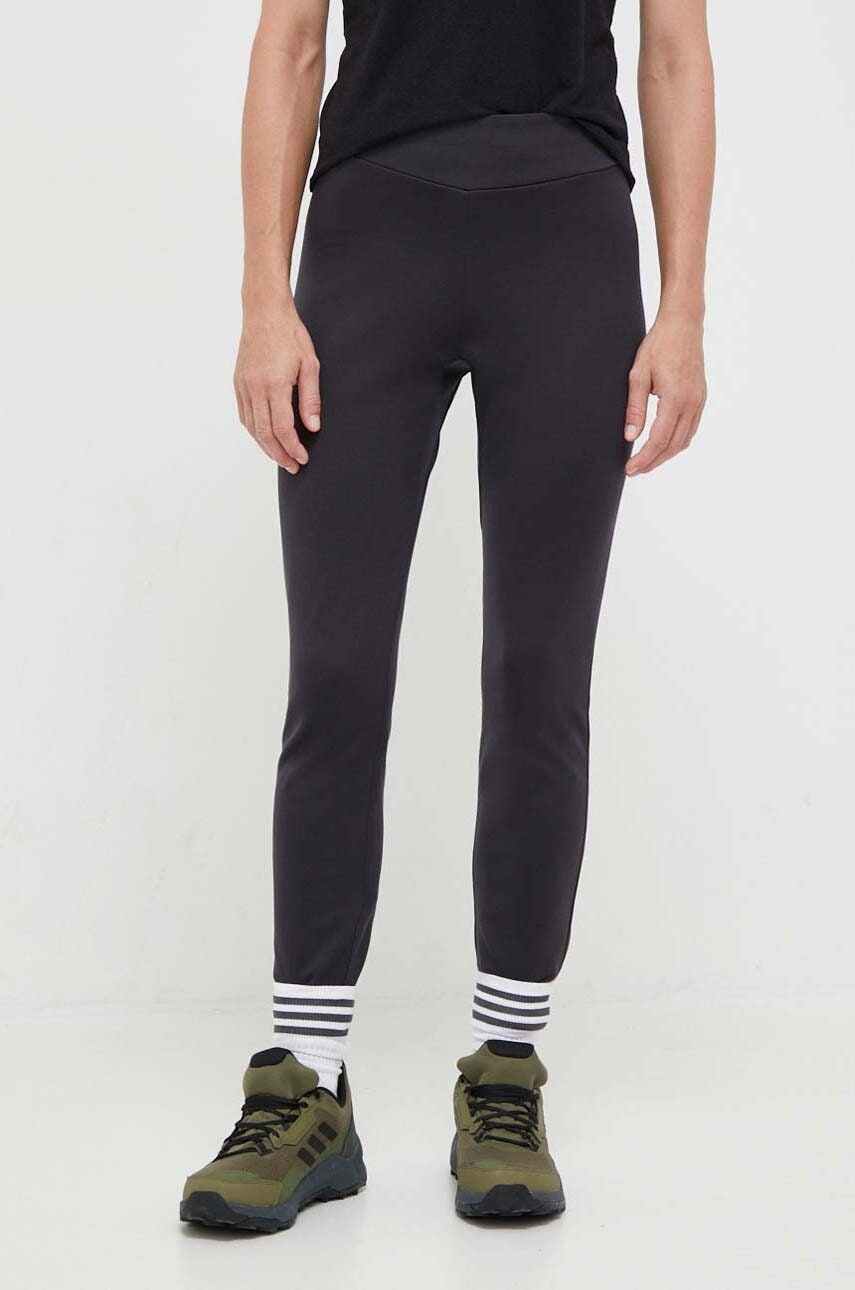 Salewa leggins sport Fanes femei, culoarea negru, neted