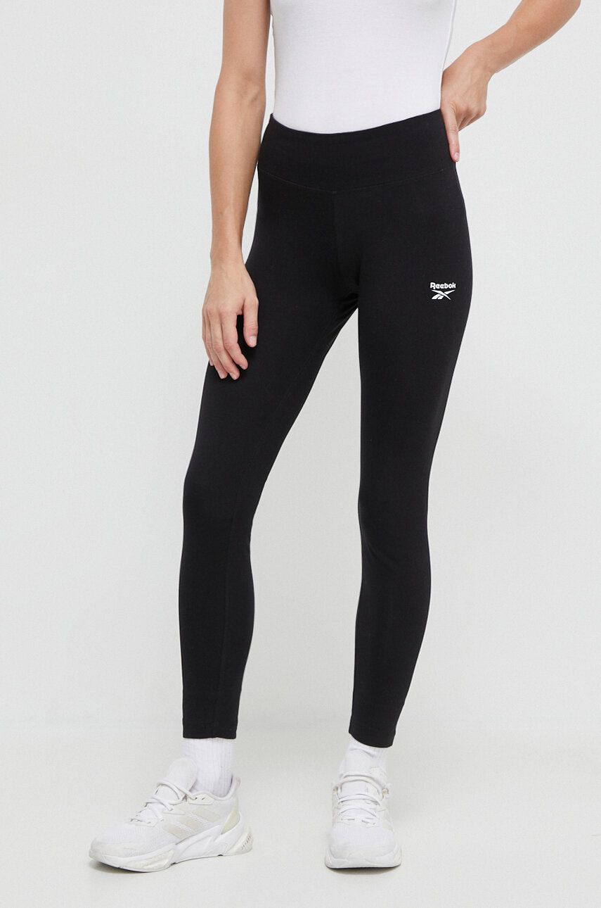 Reebok Colanti Femei, Culoarea Negru, Neted