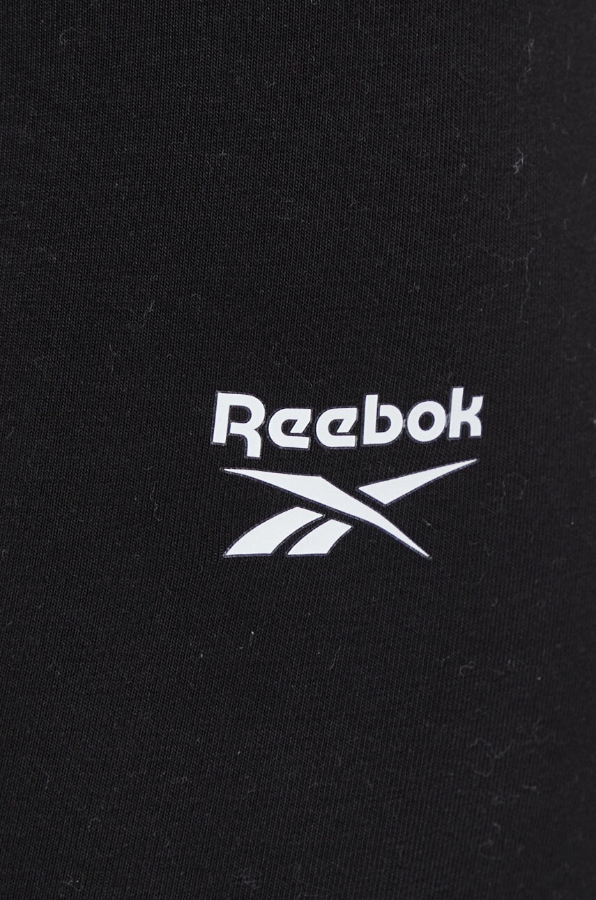 Легінси Reebok жіночі колір чорний однотонні 