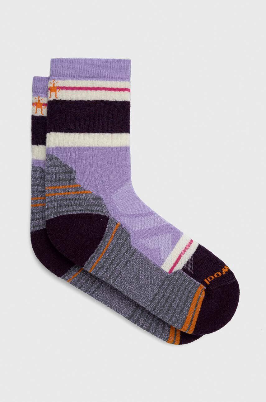 Ponožky Smartwool Hike Full Cushion Saturnsphere - fialová - 62 % Vlna
