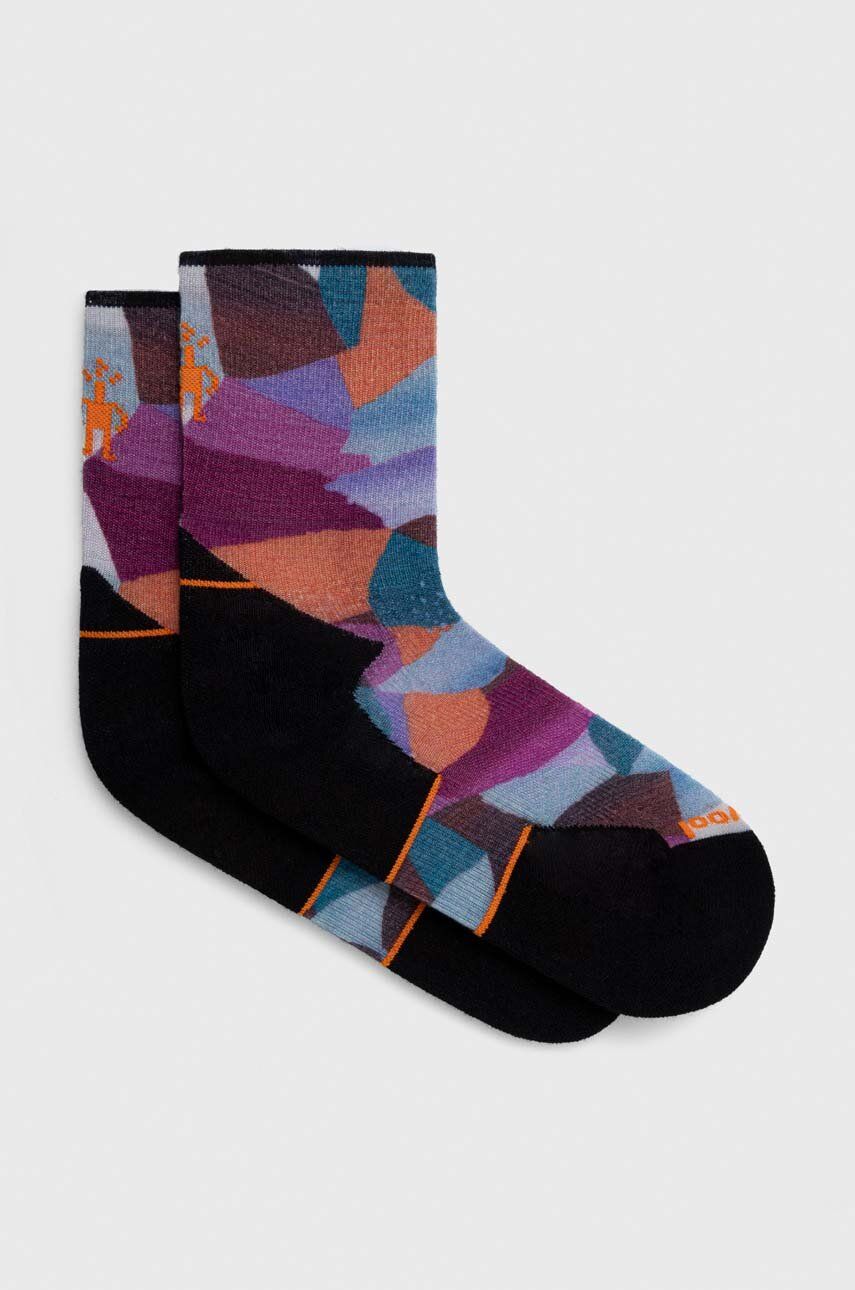 Ponožky Smartwool Athlete Edition Run Mosaic Pieces Print - vícebarevná - 52 % Vlna