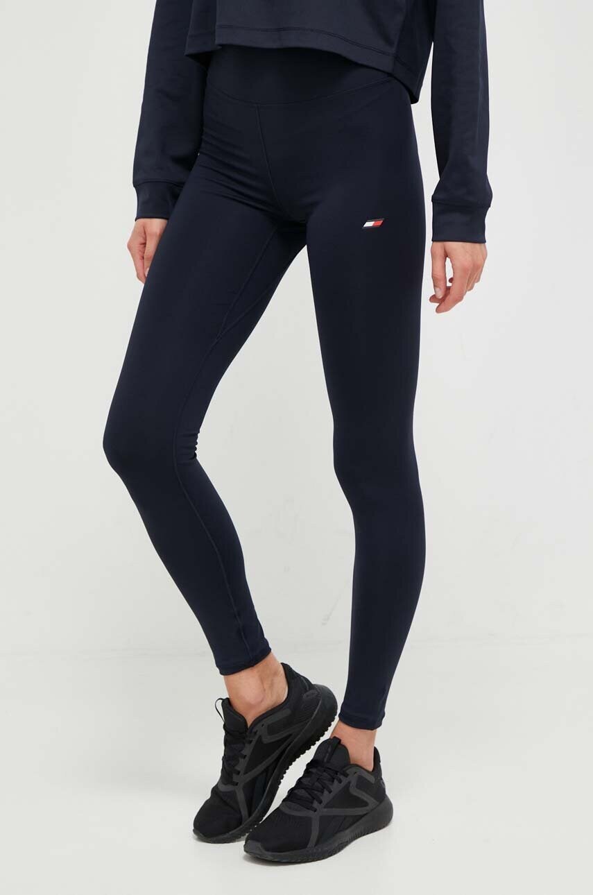 

Легінси Tommy Hilfiger жіночі колір синій однотонні