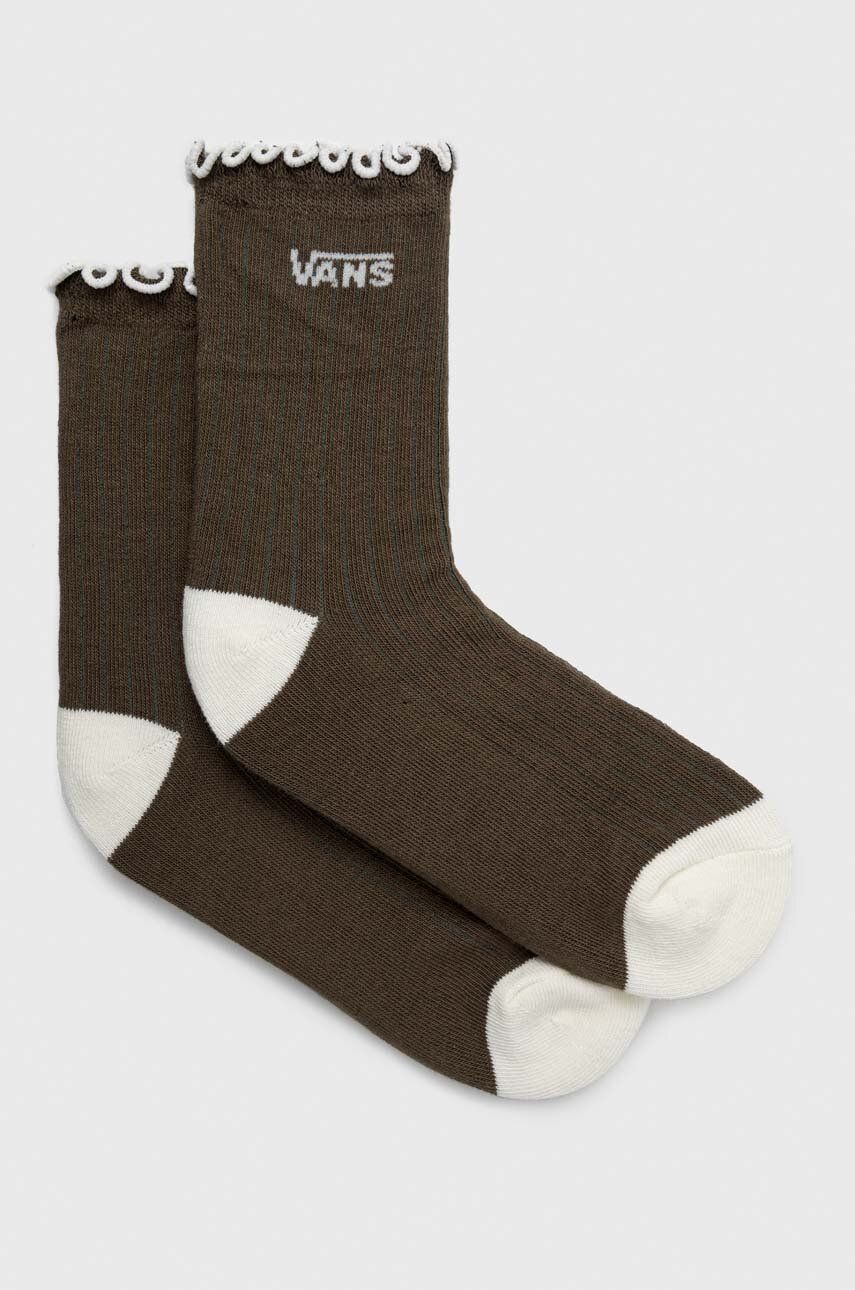 Ponožky Vans dámske, zelená farba