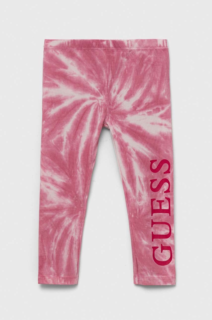 

Дитячі легінси Guess колір рожевий візерунок