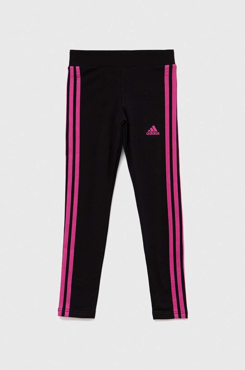 

Детские леггинсы adidas цвет чёрный с аппликацией