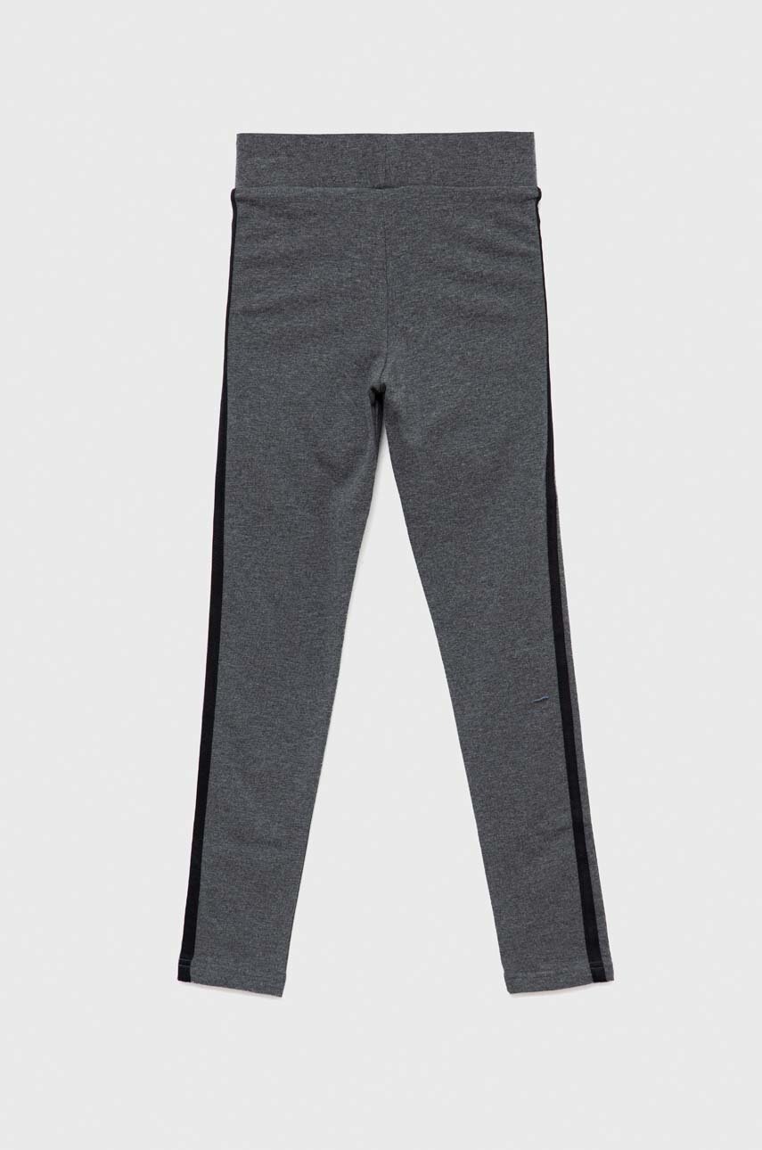 Детские леггинсы adidas цвет серый с аппликацией
