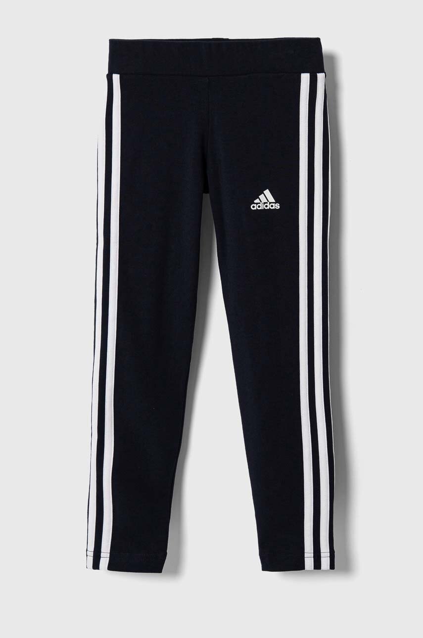 Levně Dětské legíny adidas tmavomodrá barva, s aplikací