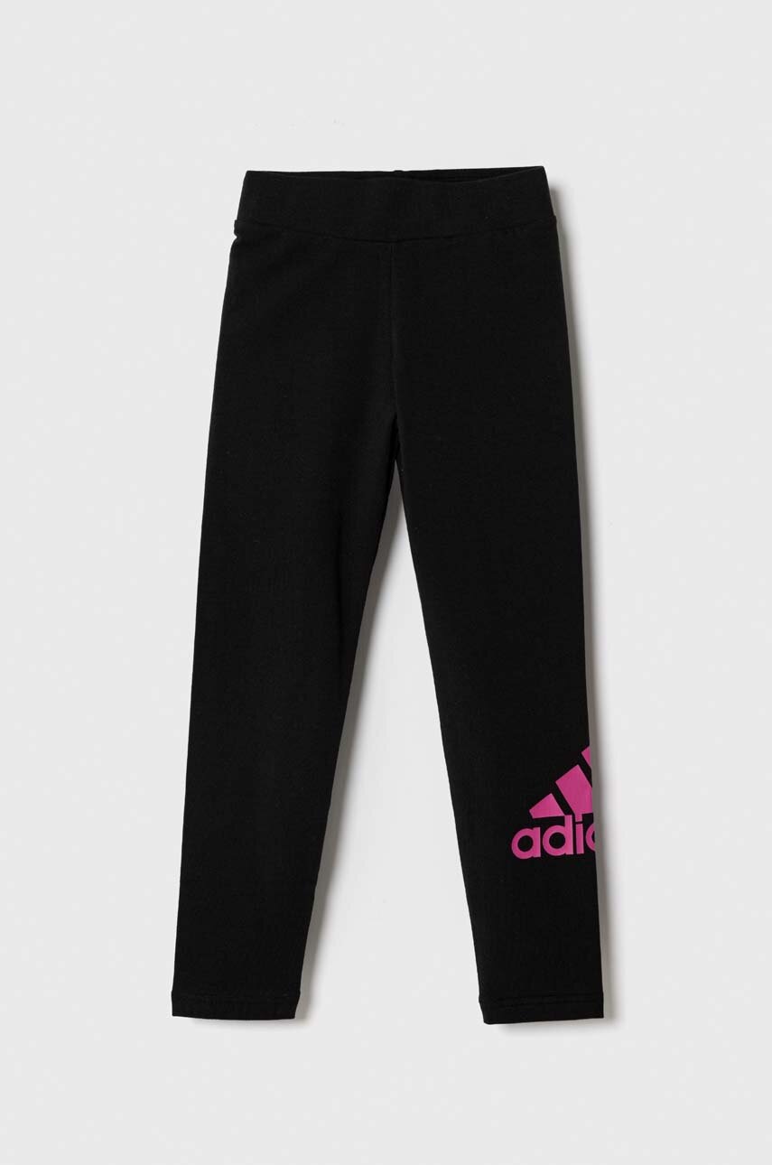 Adidas Leggins Copii Culoarea Negru, Cu Imprimeu