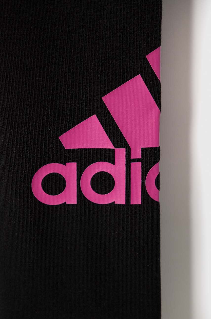 Adidas Leggins Copii Culoarea Negru, Cu Imprimeu