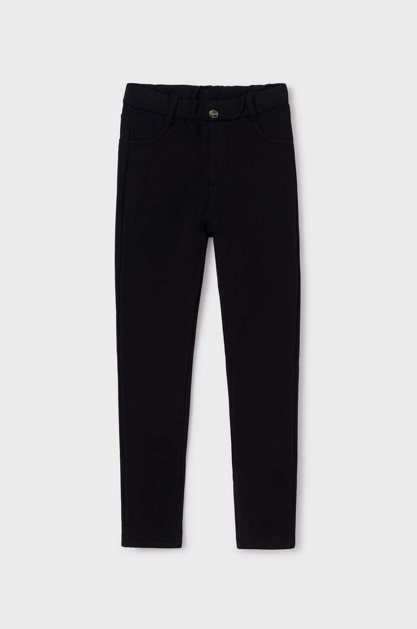 Mayoral pantaloni copii culoarea negru, melanj