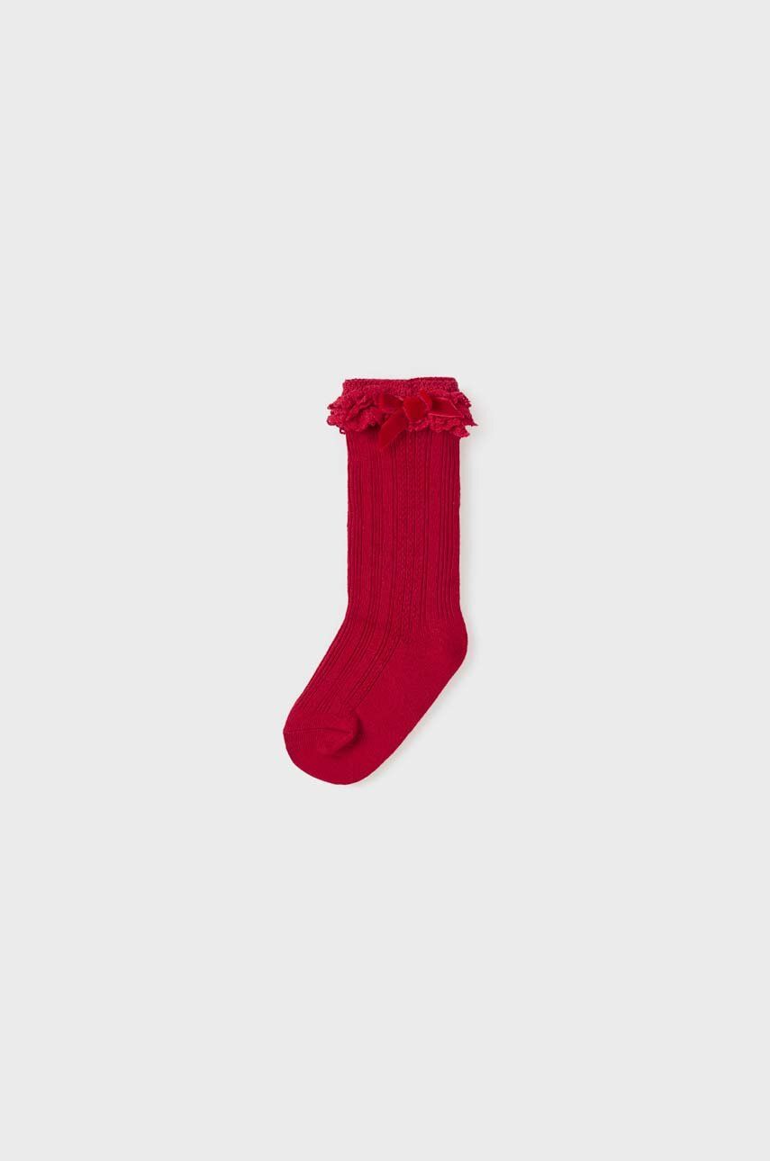 Kojenecké ponožky Mayoral červená barva - červená -  76 % Bavlna